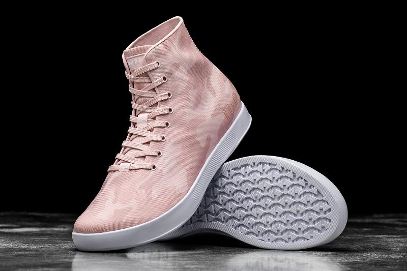 Women's Nobull High-Top Rose Camo Canvas Trainers Rose / Camo | SG Q3083M